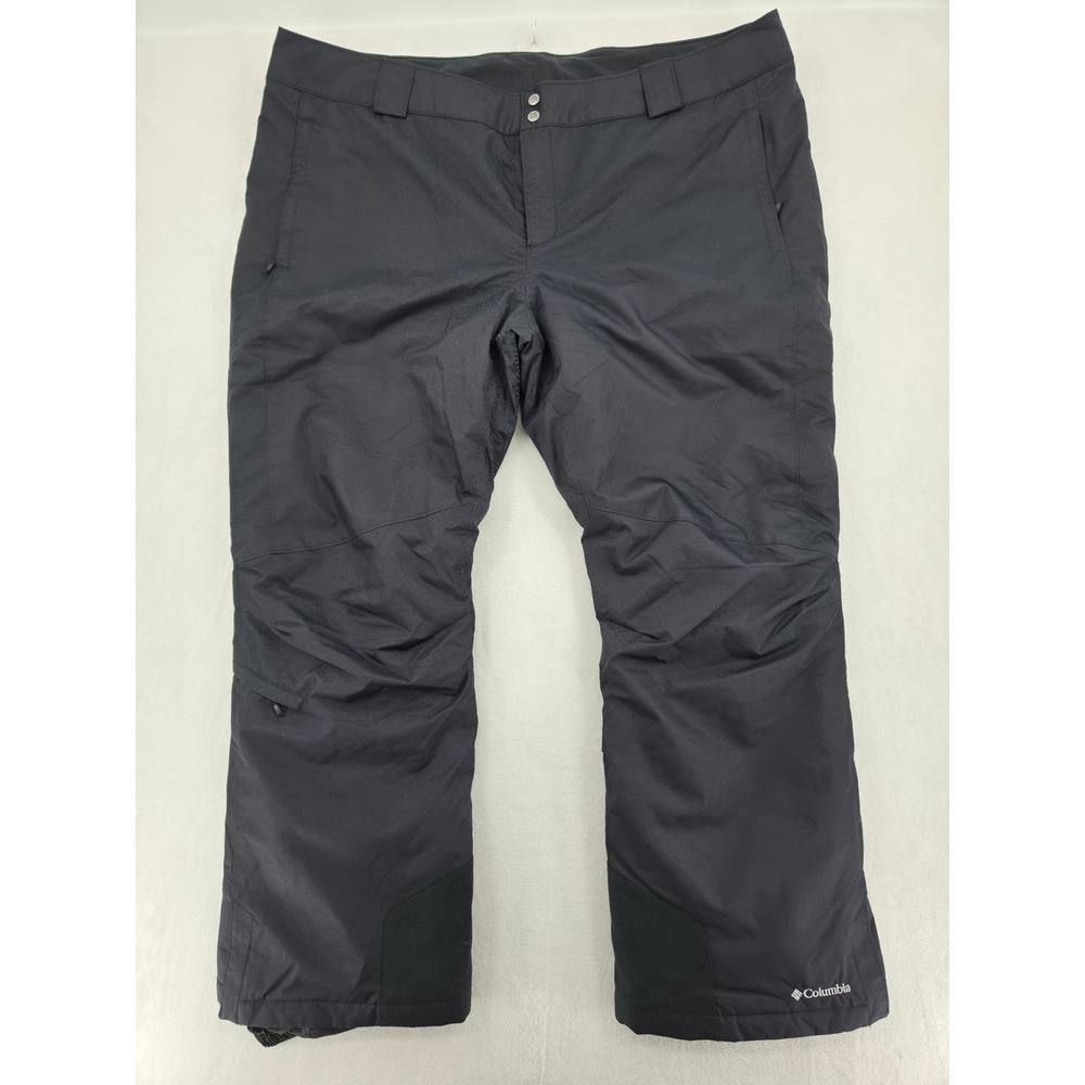 Columbia Omni-Tech Snow Pants Mens 3X Black Waterproof Omni-Heat Ski Trousers